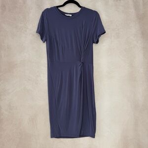 Lush Twist Blue T-Shirt  Dress